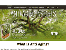 Tablet Screenshot of antiaginginsights.com